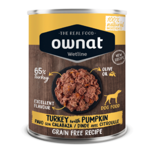 Alimento para perros OWNAT WETLINE - Pavo y Calabaza 395G
