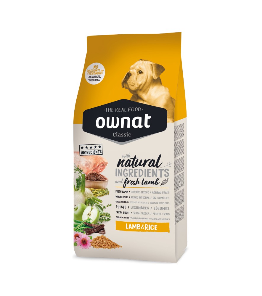 OWNAT CLASSIC LAMB & RICE 12KG