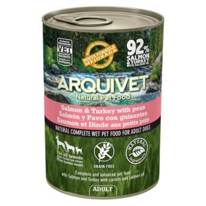 Alimento para perros Paté de Salmón y Pavo con Guisantes